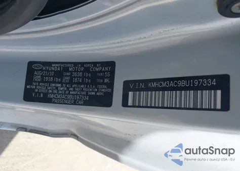 2011 Hyundai Accent Gl z USA, uszkodzony, nr VIN KMHCM3AC9BU197334